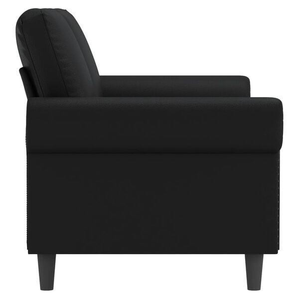 Vidaxl Nowoczesna sofa dwuosobowa 140 cm, czarna - 82% taniej