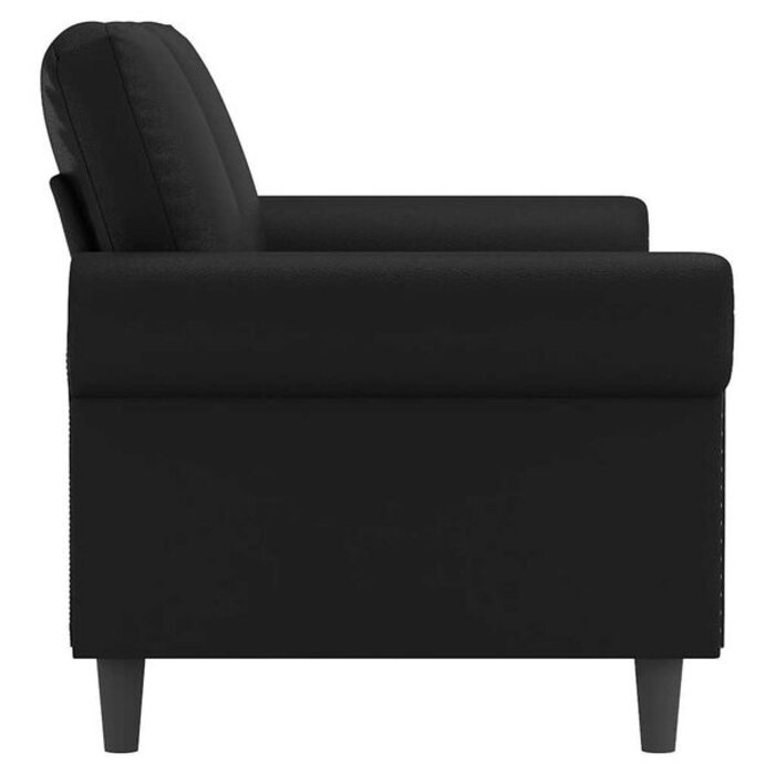 Vidaxl Nowoczesna sofa dwuosobowa 140 cm, czarna - 82% taniej