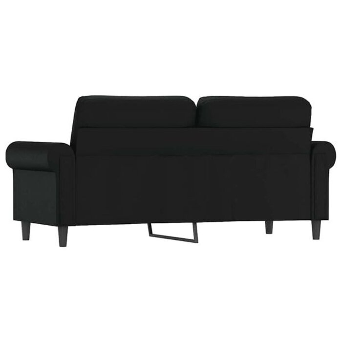 Vidaxl Nowoczesna sofa dwuosobowa 140 cm, czarna - 82% taniej