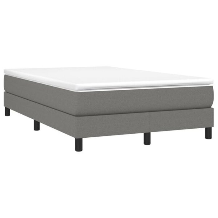 Vidaxl Tapicerowana rama łóżka 120x200 cm ciemnoszara - 79% taniej