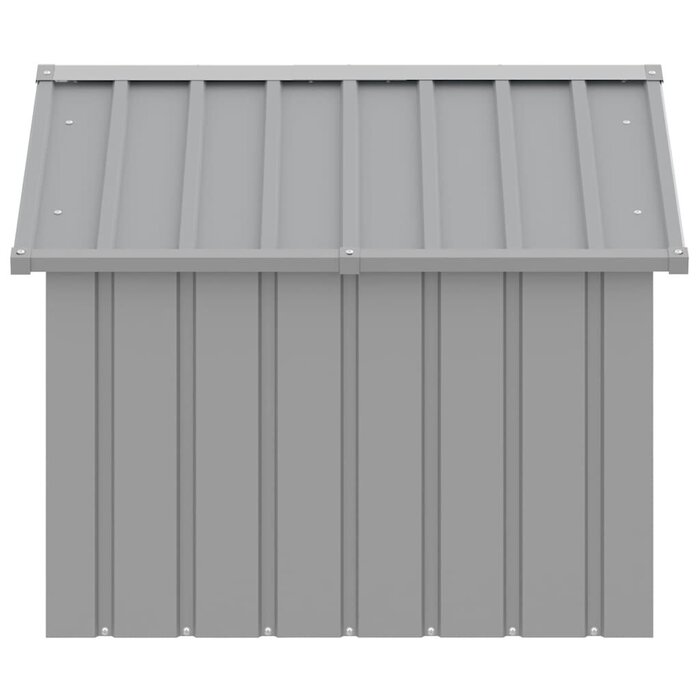 Vidaxl Stalowa buda dla psa 116,5x103x81,5 cm - Szara - 80% taniej