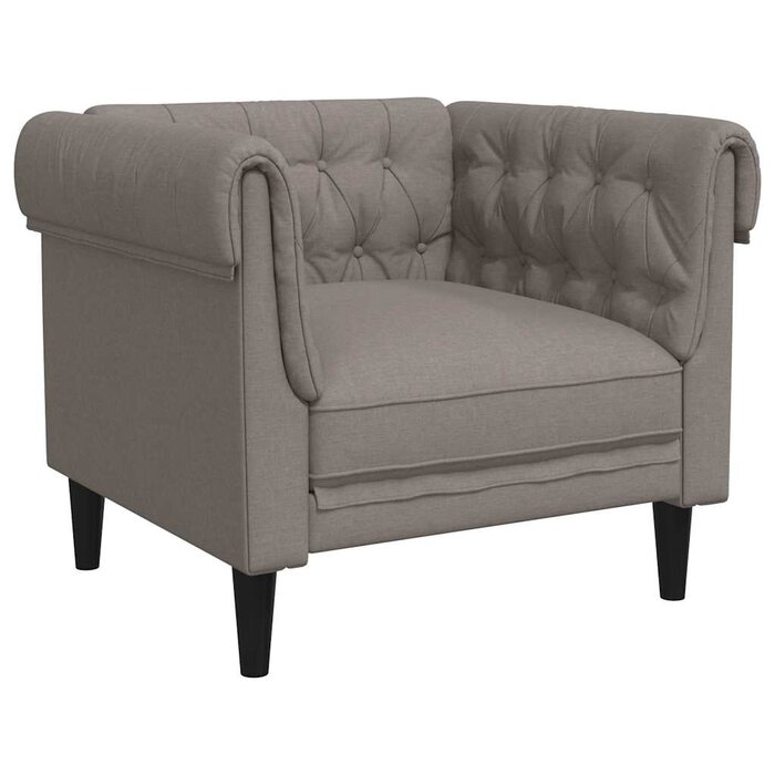 Vidaxl Fotel Chesterfield Taupe 78,5x74,5cm - 78% taniej