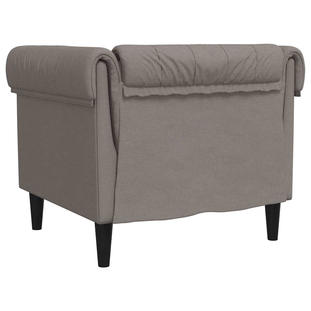 Vidaxl Fotel Chesterfield Taupe 78,5x74,5cm - 78% taniej