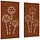 Zestaw dekoracji ściennych 105x55 cm, stal corten - 68% taniej