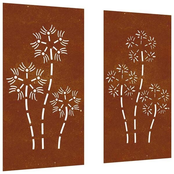 Vidaxl Zestaw dekoracji ściennych 105x55 cm, stal corten - 68% taniej