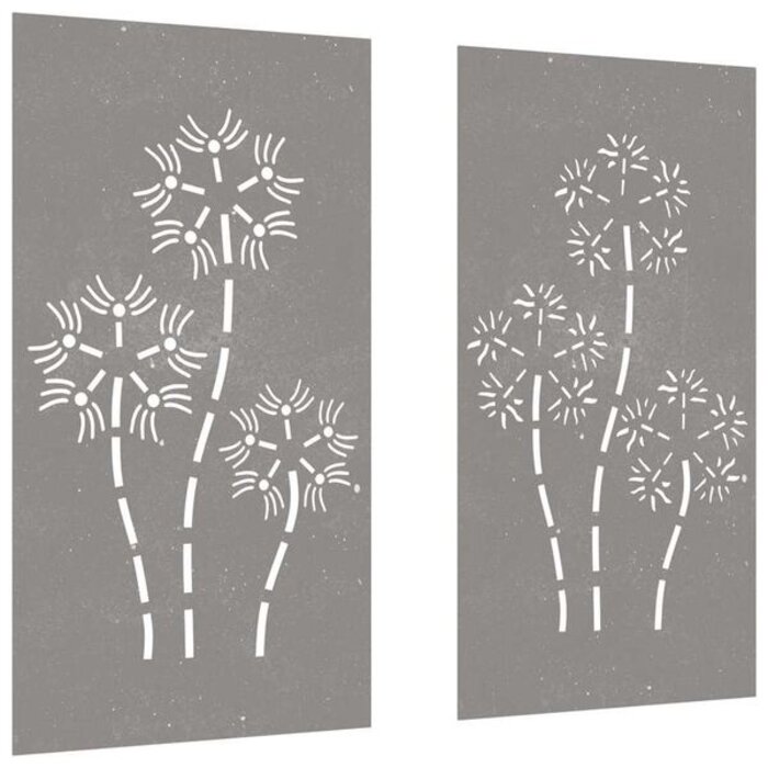 Vidaxl Zestaw dekoracji ściennych 105x55 cm, stal corten - 68% taniej