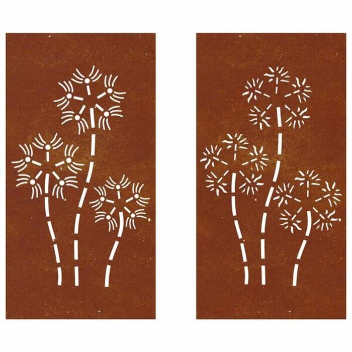Vidaxl Zestaw dekoracji ściennych 105x55 cm, stal corten - 68% taniej