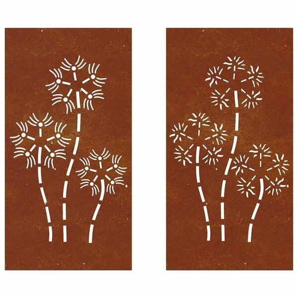 Vidaxl Zestaw dekoracji ściennych 105x55 cm, stal corten - 68% taniej