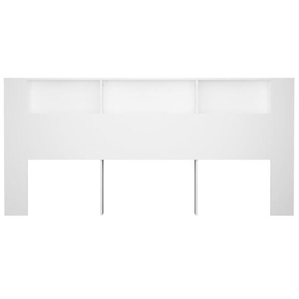 Vidaxl Szafka za łóżko z regałem 220x18,5x104,5 cm - biała - 85% taniej