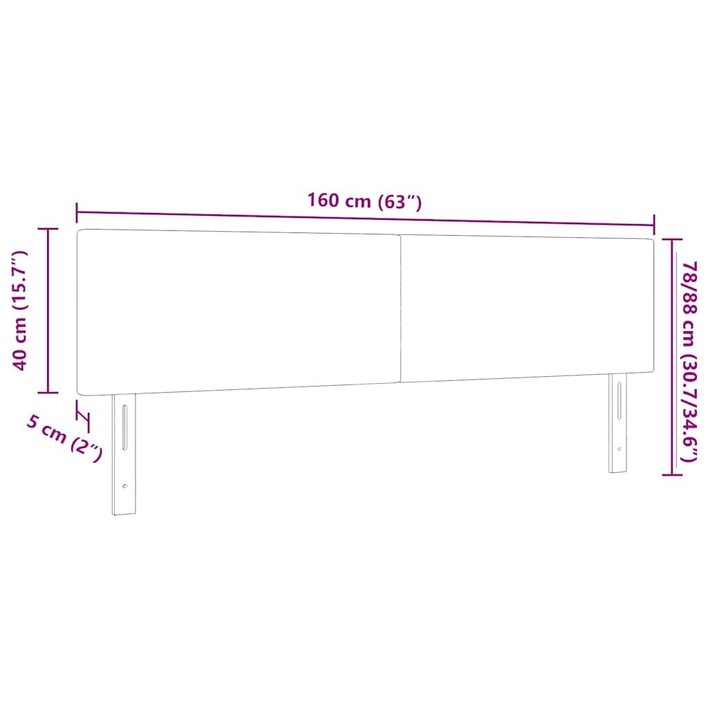 Vidaxl Zagłówek do łóżka 160 cm jasnoszary sztruks - 73% taniej