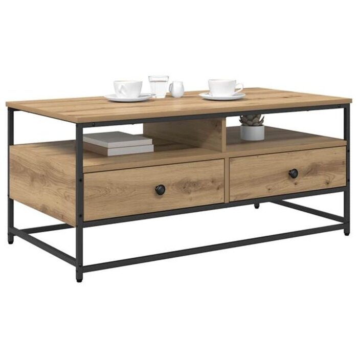Vidaxl Stolik kawowy dąb rzemieślniczy 100x51cm - 82% taniej
