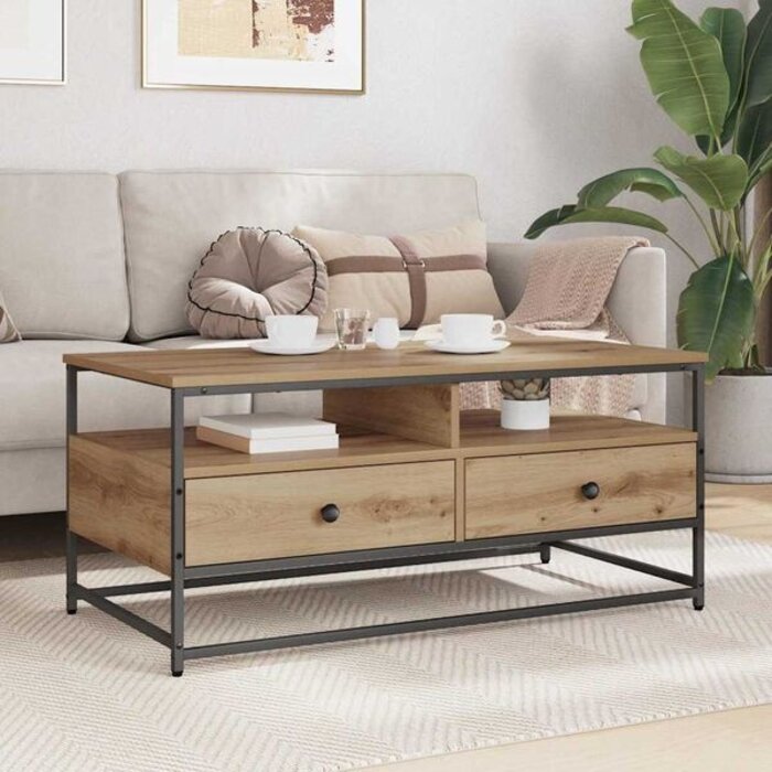 Vidaxl Stolik kawowy dąb rzemieślniczy 100x51cm - 82% taniej