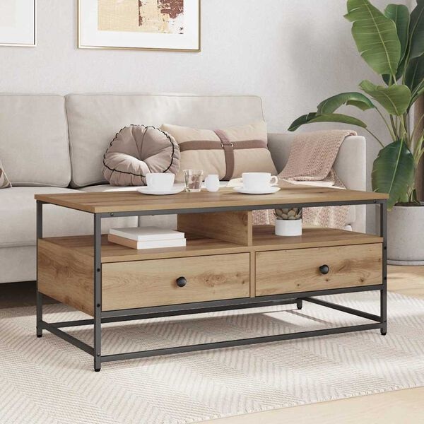 Vidaxl Stolik kawowy dąb rzemieślniczy 100x51cm - 82% taniej