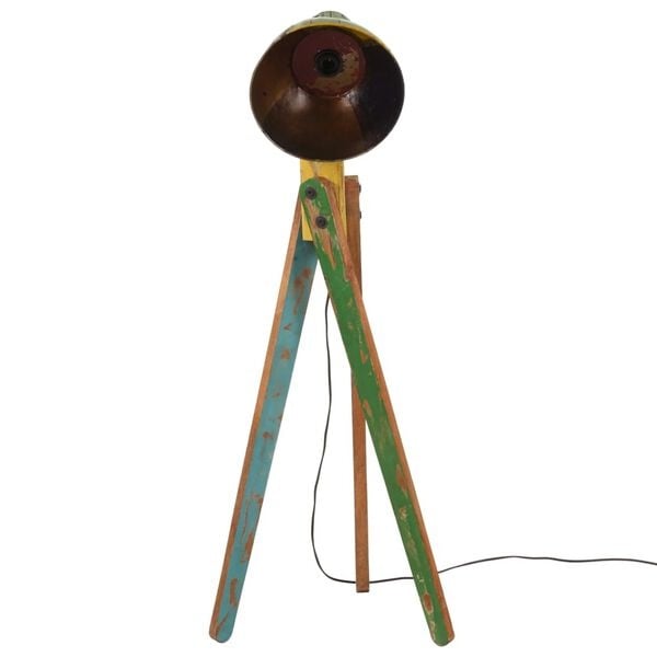 Vidaxl Lampa podłogowa z drewna mango - wielokolorowa - 80% taniej