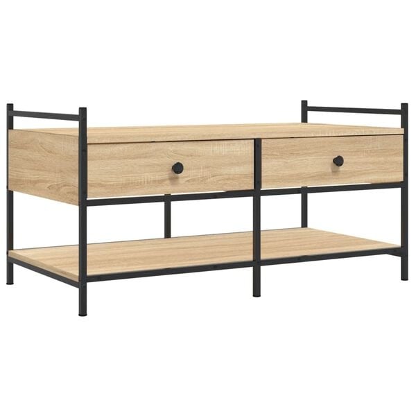 Vidaxl Stolik kawowy dąb sonoma 99x50x50 cm - 73% taniej