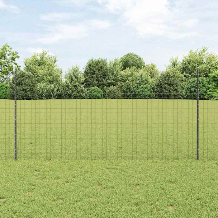 Vidaxl Zestaw 22 słupków ogrodzeniowych stalowych 120 cm - szare - 83% taniej
