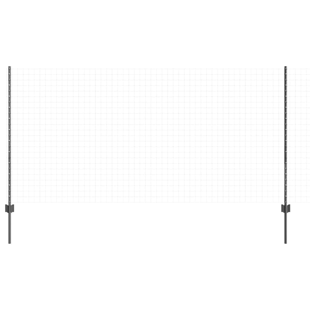 Vidaxl Zestaw 22 słupków ogrodzeniowych stalowych 120 cm - szare - 83% taniej