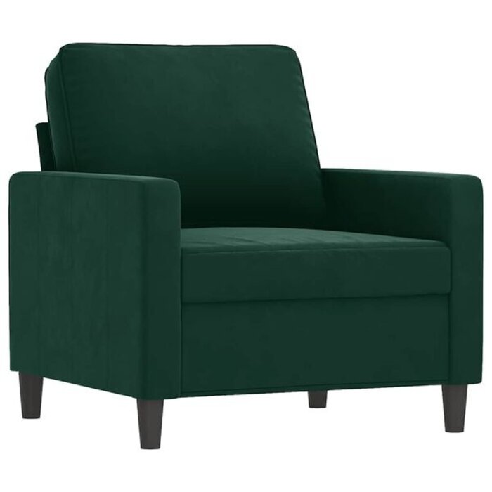 Vidaxl Elegancki fotel welurowy ciemnozielony 60 cm - 82% taniej