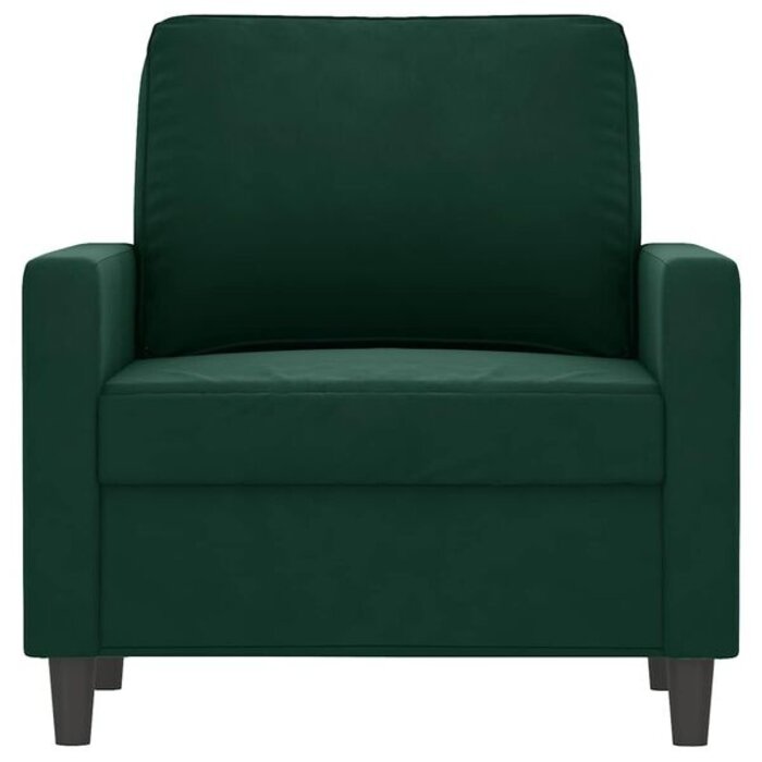 Vidaxl Elegancki fotel welurowy ciemnozielony 60 cm - 82% taniej