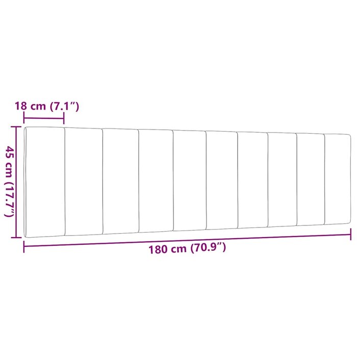 Vidaxl Niebieska poduszka na zagłówek łóżka 180 cm - 77% taniej