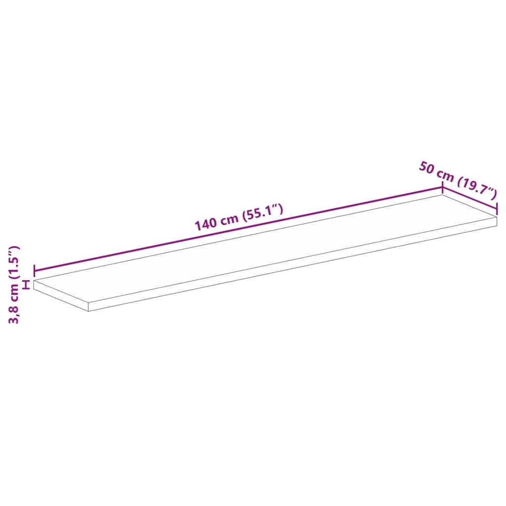 Vidaxl Blat z litego drewna z odzysku 140x50x3,8 cm - 77% taniej