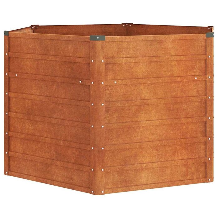 Vidaxl Podwyższona grządka sześciokątna stal corten 129x77 cm - 78% taniej
