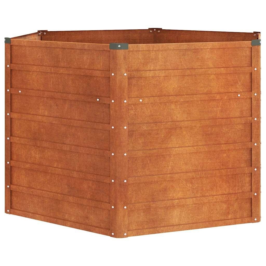 Vidaxl Podwyższona grządka sześciokątna stal corten 129x77 cm - 78% taniej