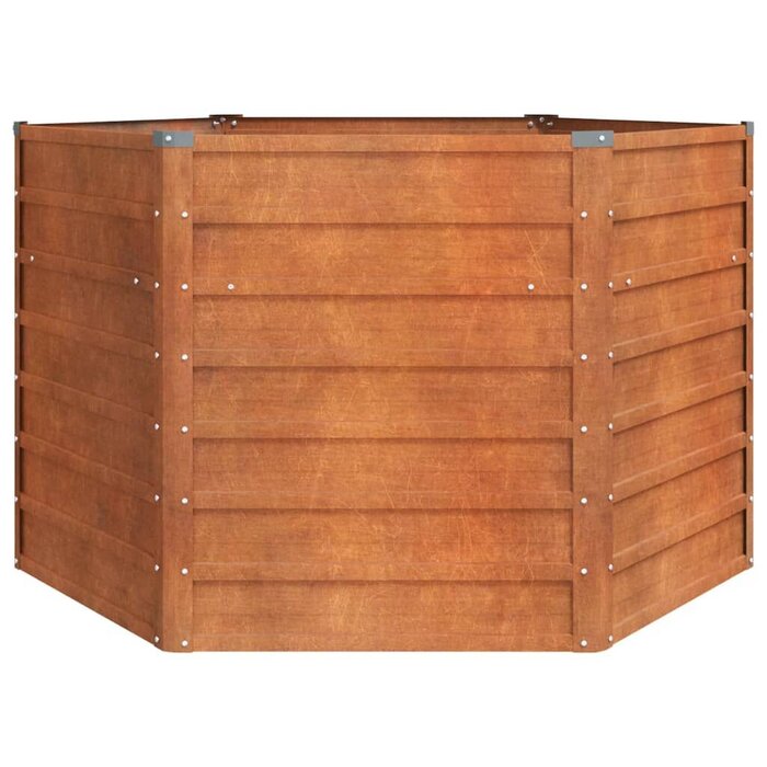 Vidaxl Podwyższona grządka sześciokątna stal corten 129x77 cm - 78% taniej
