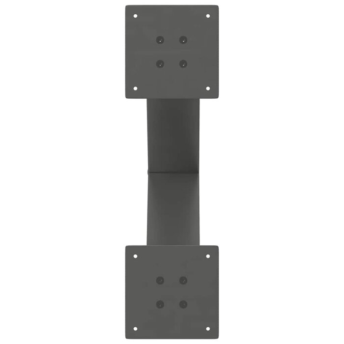 Vidaxl Stalowe nogi do stołu X 50x73 cm, antracyt - 77% taniej