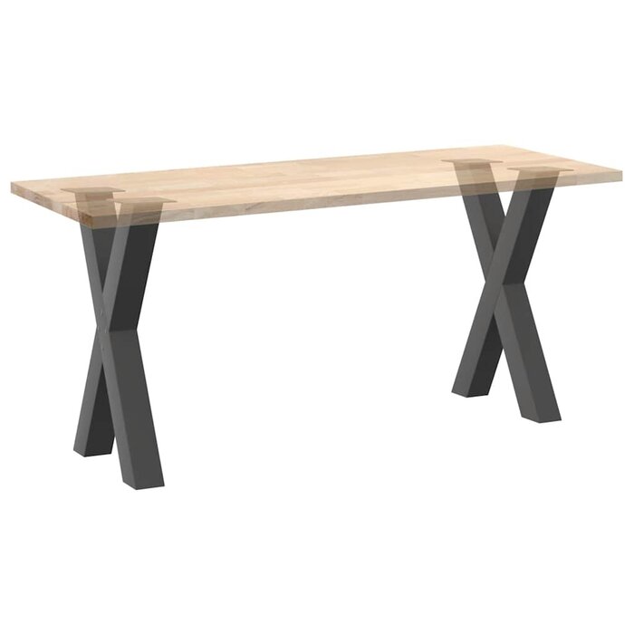 Vidaxl Stalowe nogi do stołu X 50x73 cm, antracyt - 77% taniej