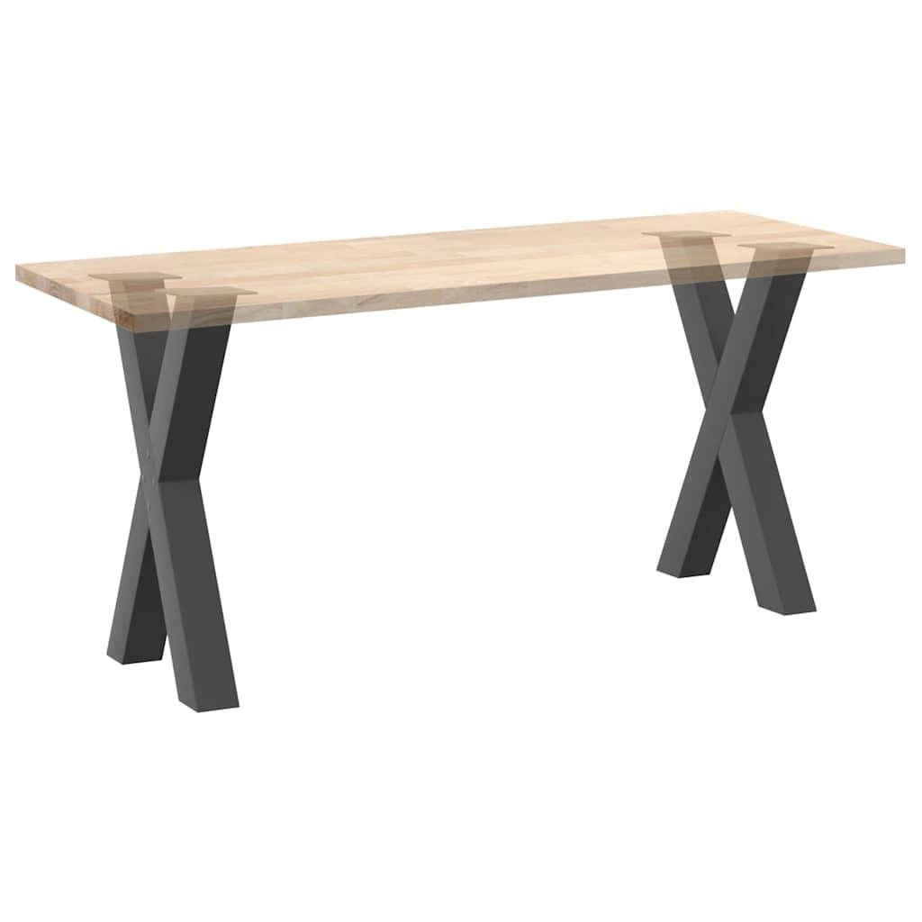 Vidaxl Stalowe nogi do stołu X 50x73 cm, antracyt - 77% taniej