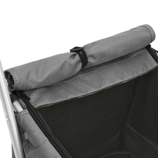 Vidaxl Wózek spacerowy dla psa szary 100x49x96 cm - 76% taniej