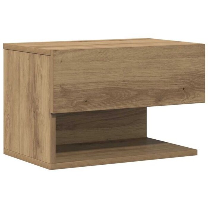 Vidaxl Wiszący stolik nocny dąb rzemieślniczy 46x30 cm - 69% taniej