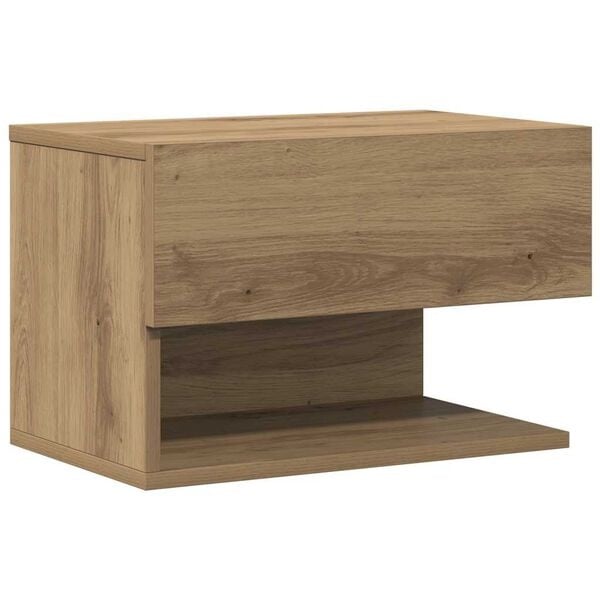 Vidaxl Wiszący stolik nocny dąb rzemieślniczy 46x30 cm - 69% taniej
