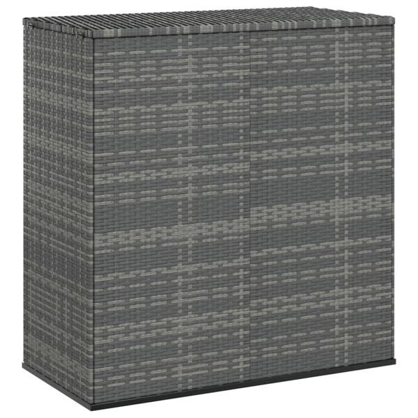 Vidaxl Skrzynia ogrodowa z technorattanu 100x49x103,5 cm - szara - 81% taniej