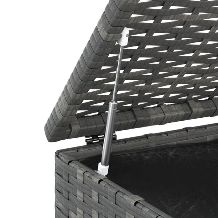 Vidaxl Skrzynia ogrodowa z technorattanu 100x49x103,5 cm - szara - 81% taniej