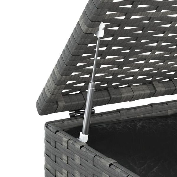Vidaxl Skrzynia ogrodowa z technorattanu 100x49x103,5 cm - szara - 81% taniej