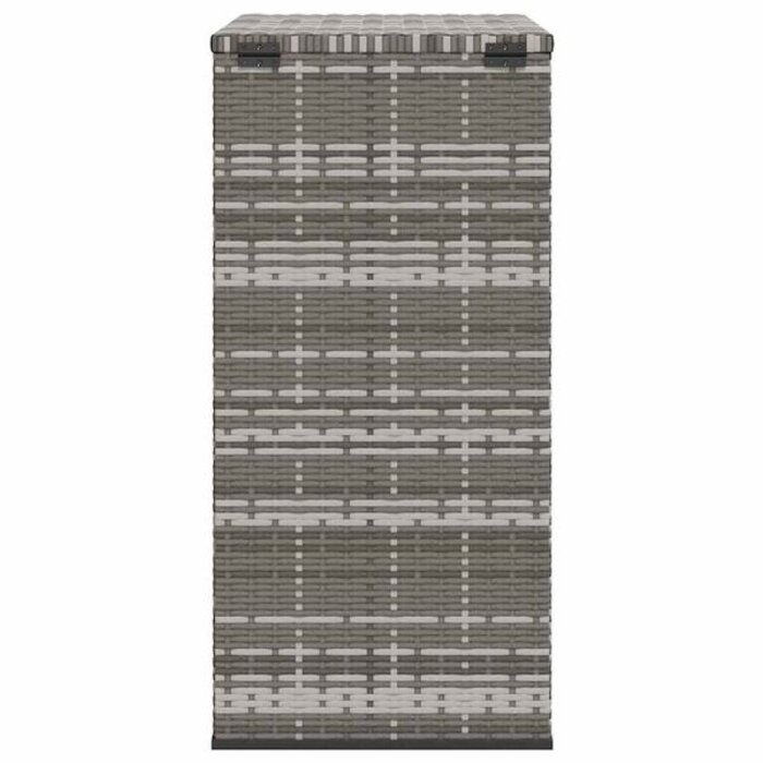 Vidaxl Skrzynia ogrodowa z technorattanu 100x49x103,5 cm - szara - 81% taniej