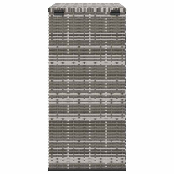 Vidaxl Skrzynia ogrodowa z technorattanu 100x49x103,5 cm - szara - 81% taniej