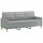 Sofa trzyosobowa 180 cm jasnoszara - 83% taniej