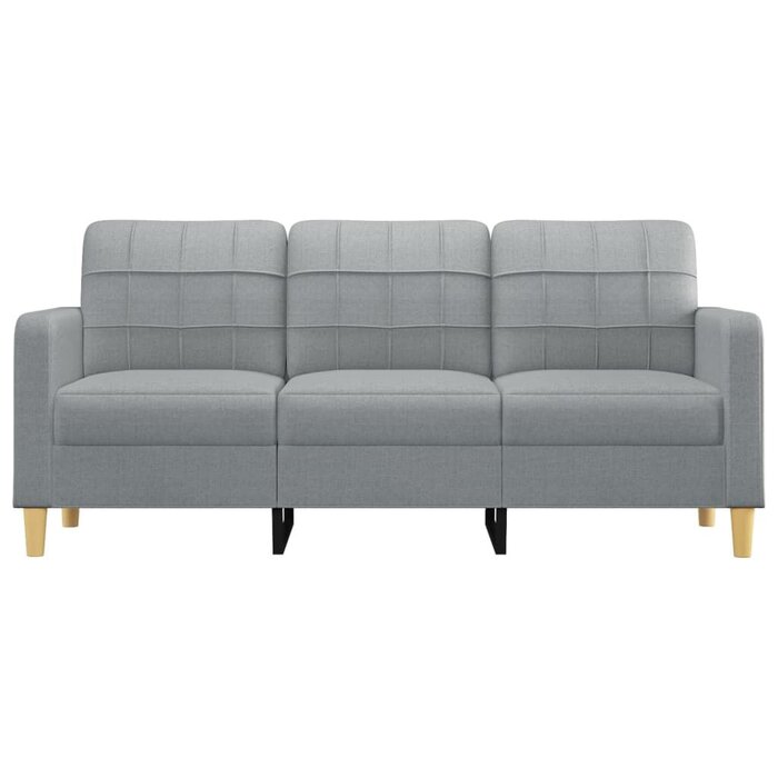Vidaxl Sofa trzyosobowa 180 cm jasnoszara - 83% taniej
