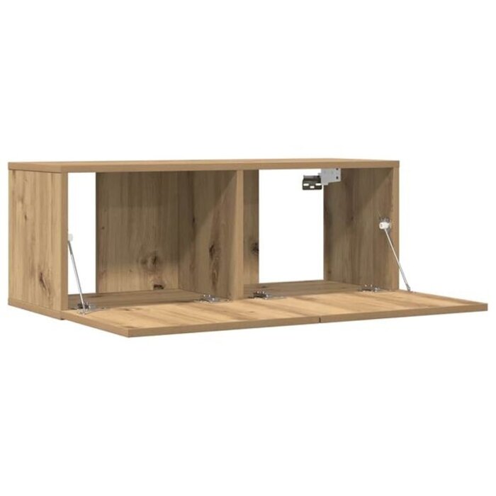 Vidaxl Zestaw 2 wiszących szafek RTV 80x30 cm dąb rzemieślniczy - 80% taniej