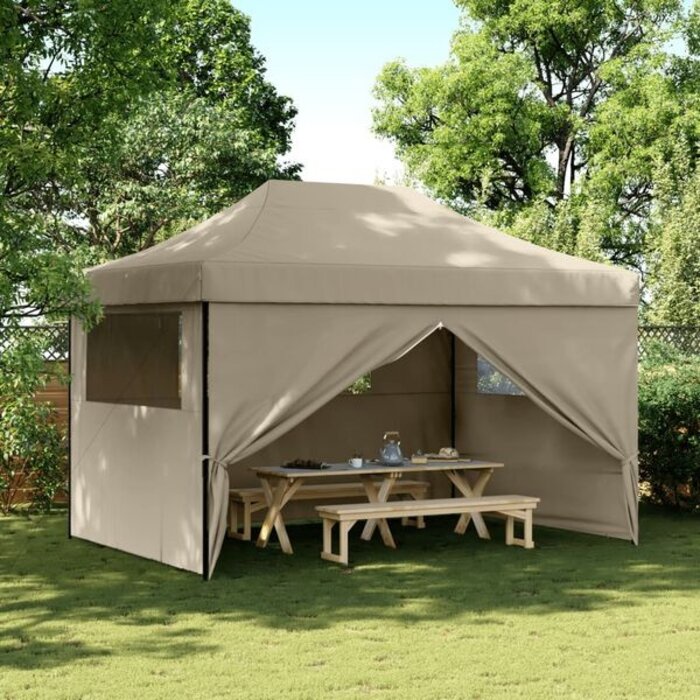 Vidaxl Składany namiot ogrodowy pop-up 410x279cm taupe - 78% taniej