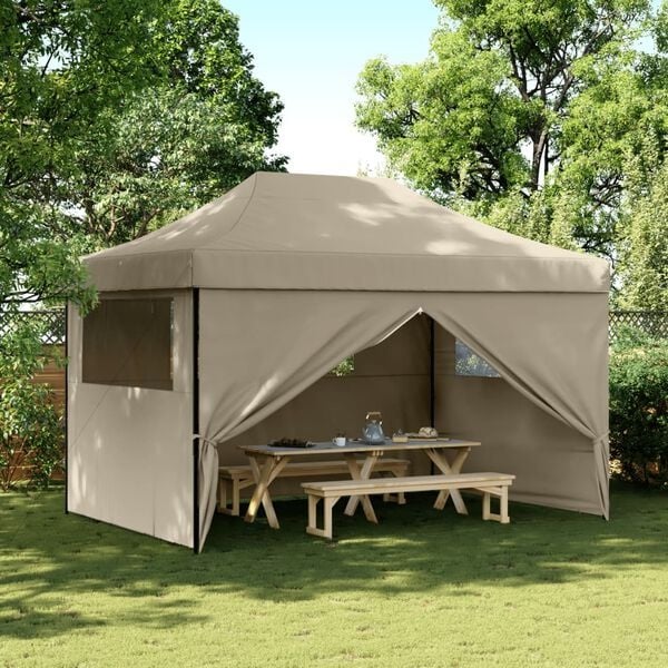 Vidaxl Składany namiot ogrodowy pop-up 410x279cm taupe - 78% taniej