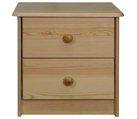 Szafka nocna z litego drewna sosnowego 43x34x40 cm - 66% taniej