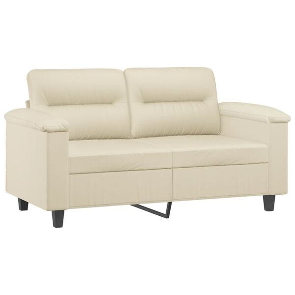 Nowoczesna sofa dwuosobowa 120 cm kremowa - 91% taniej
