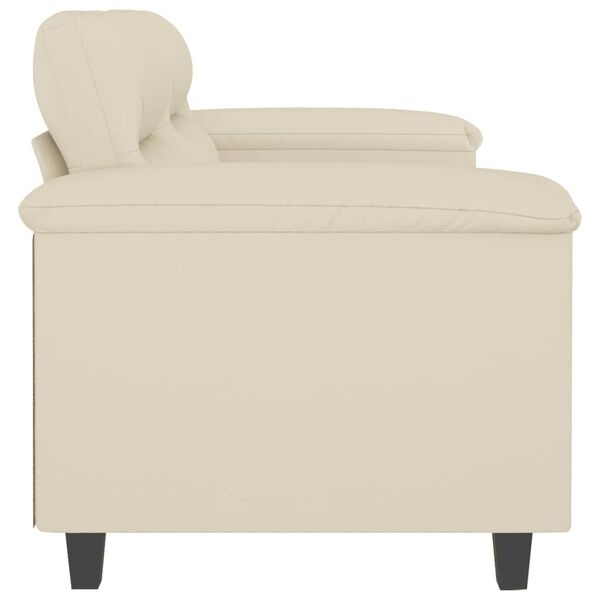 Nowoczesna sofa dwuosobowa 120 cm kremowa - 91% taniej