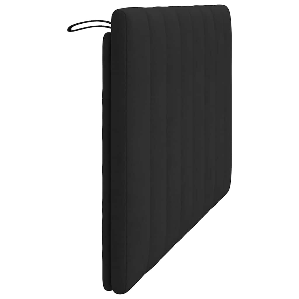 Aksamitna poduszka na zagłówek 140 cm czarna - 69% taniej