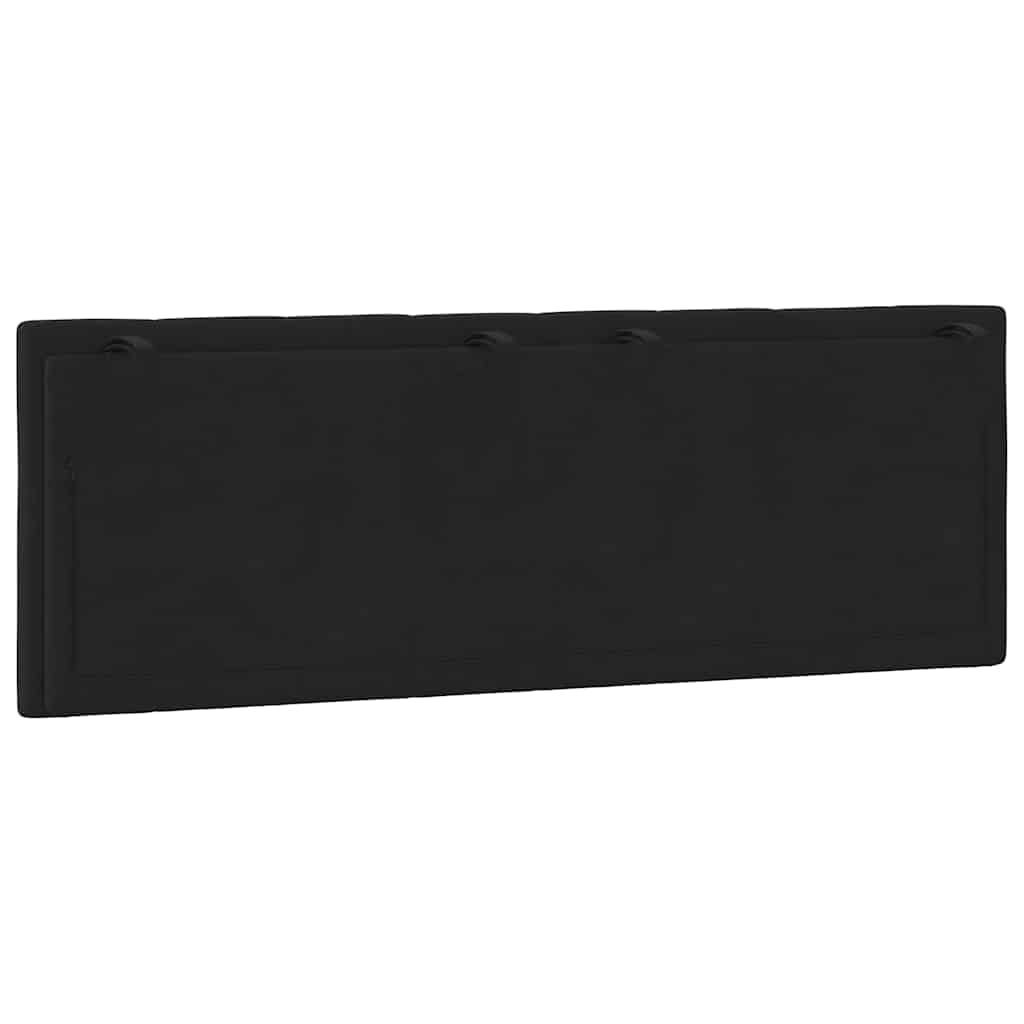 Aksamitna poduszka na zagłówek 140 cm czarna - 69% taniej