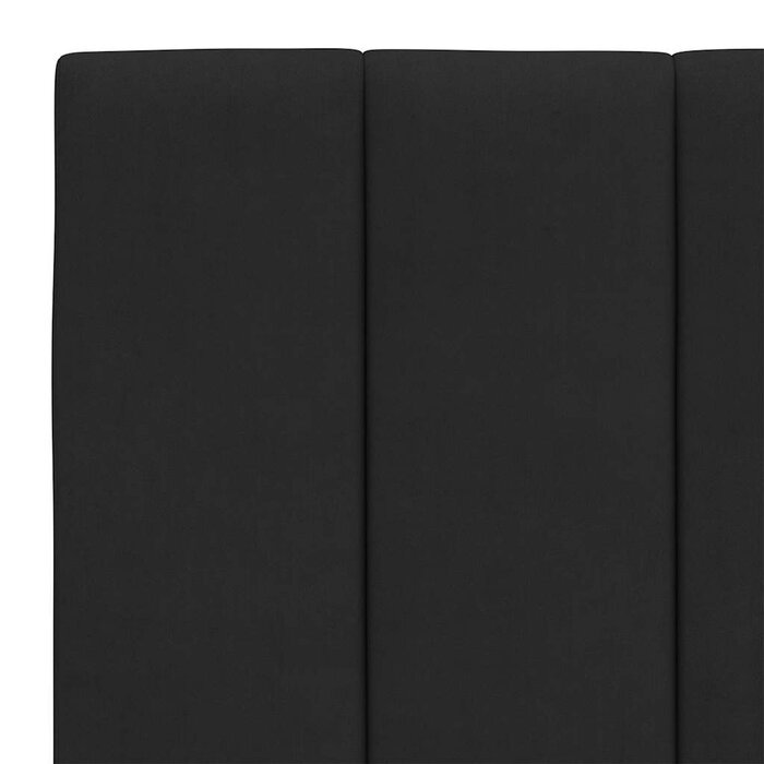 Aksamitna poduszka na zagłówek 140 cm czarna - 69% taniej